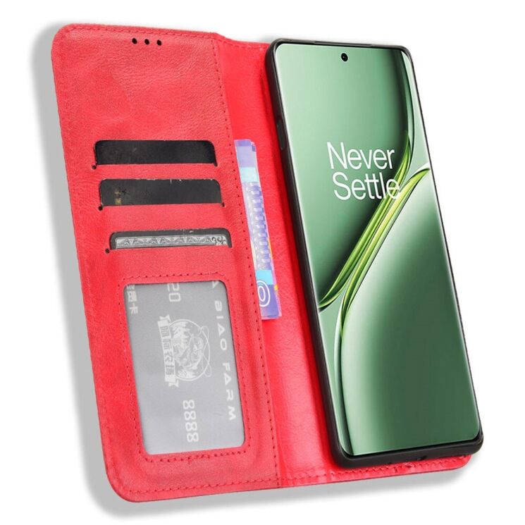 Чехол Deexe Retro Style для OnePlus Ace 3 Pro - Red: фото 2 из 7