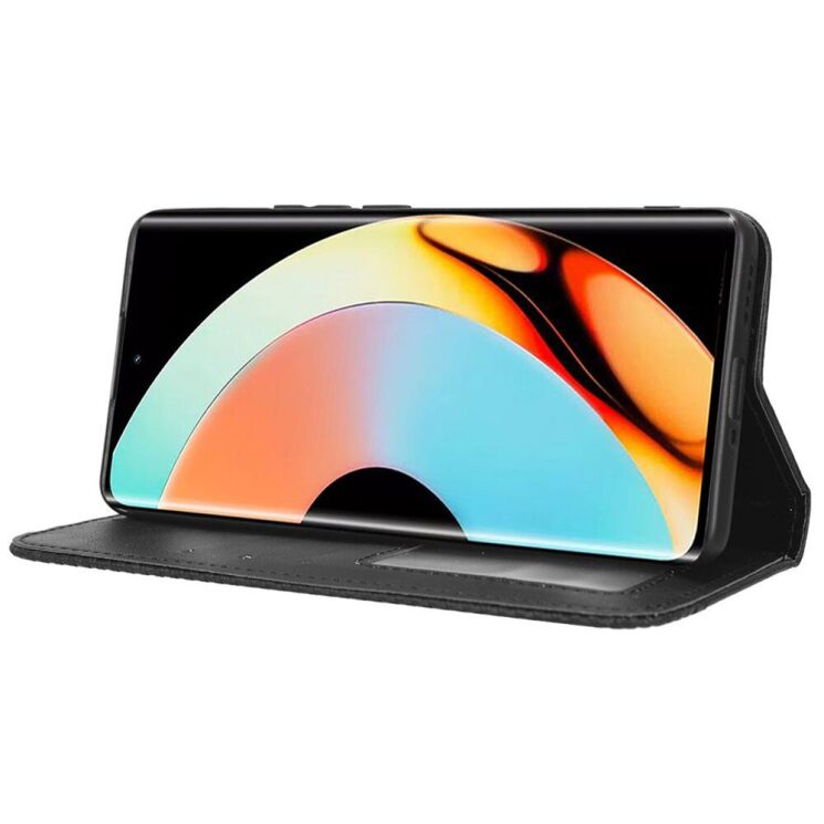 Чохол Deexe Retro Style для Realme 10 Pro+ - Black: фото 3 з 8