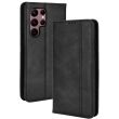 Чехол Deexe Retro Style для Samsung Galaxy S22 Ultra (S908) - Black (298438B)