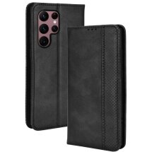 Чехол Deexe Retro Style для Samsung Galaxy S22 Ultra (S908) - Black: фото 1 из 9