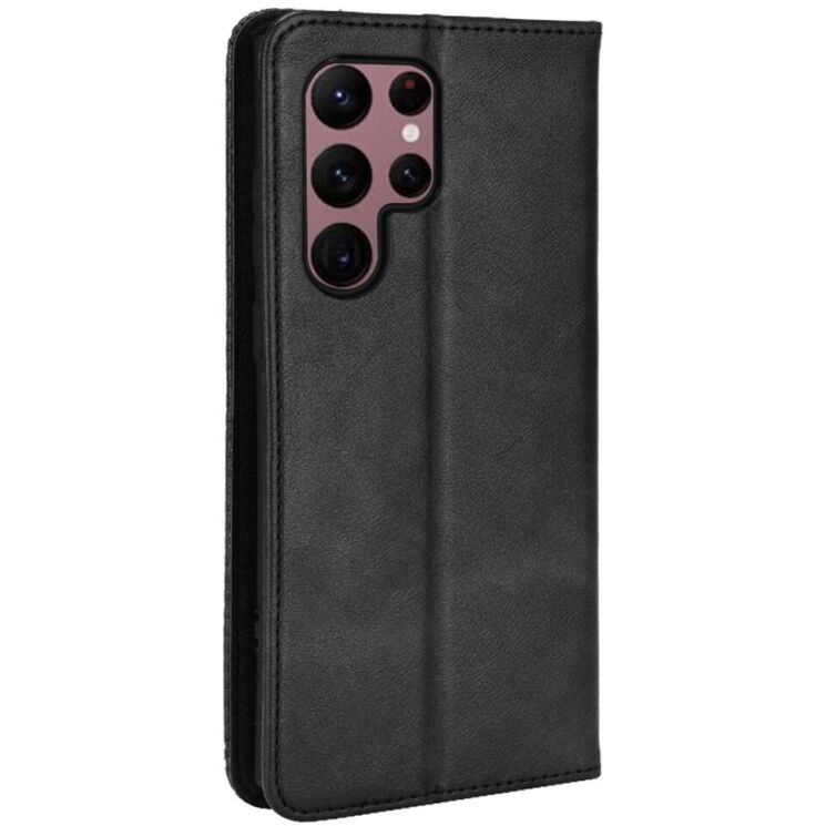 Чехол Deexe Retro Style для Samsung Galaxy S22 Ultra (S908) - Black: фото 3 из 9