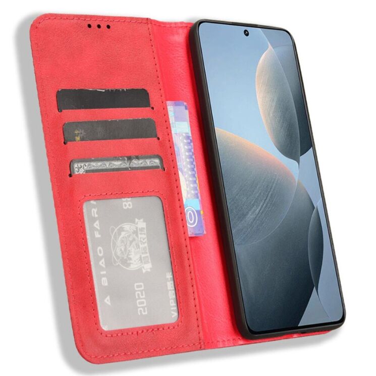 Чехол Deexe Retro Style для Xiaomi Poco X6 Pro - Red: фото 2 из 7