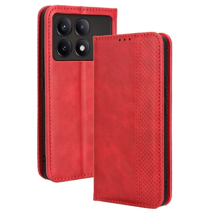 Чехол Deexe Retro Style для Xiaomi Poco X6 Pro - Red: фото 1 из 7