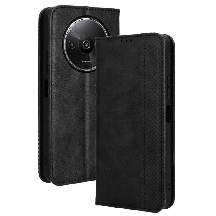 Чохол Deexe Retro Style для Xiaomi Redmi A3 - Black: фото 1 з 7