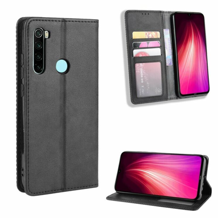 Чохол Deexe Retro Style для Xiaomi Redmi Note 8T - Black: фото 1 з 8