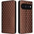 Чехол Deexe Rhombus Book для Google Pixel 11 Pro XL - Brown (426046Z)