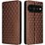 Чехол Deexe Rhombus Book для Google Pixel 11 Pro XL - Brown: фото 1 из 7