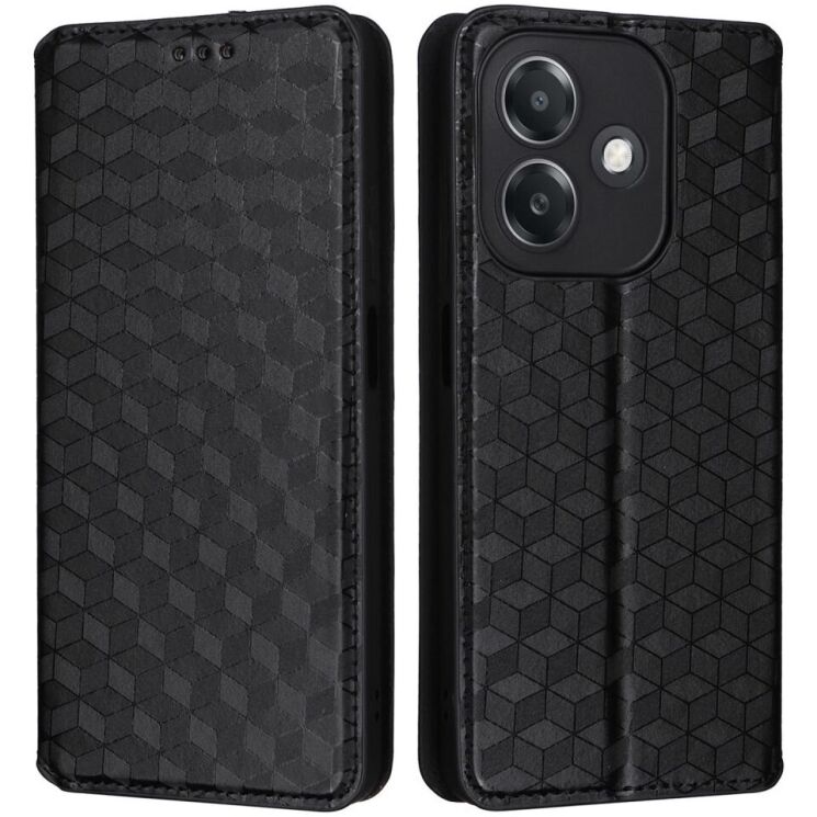 Чохол Deexe Rhombus Book для OPPO A3x / A3 / A40m - Black: фото 1 з 8