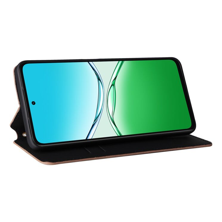 Чохол Deexe Rhombus Book для OPPO A5 - Brown: фото 3 з 6
