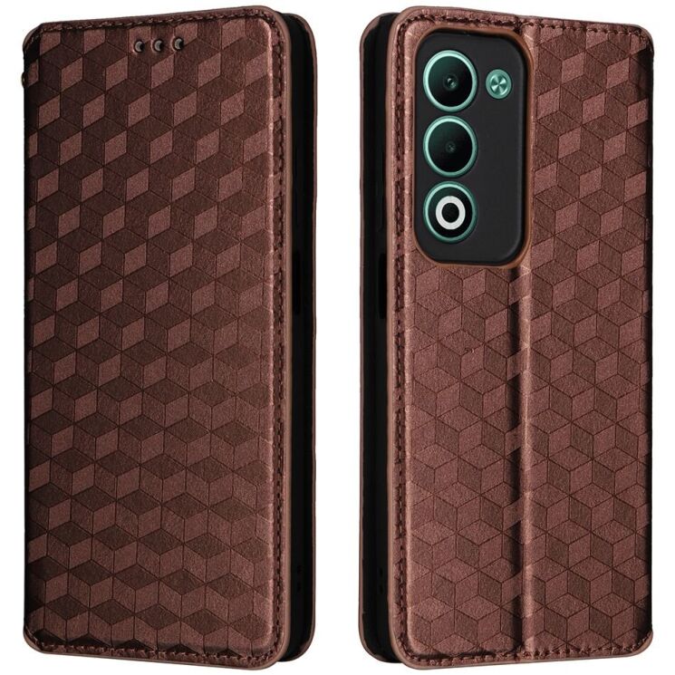 Чохол Deexe Rhombus Book для OPPO A5 - Brown: фото 1 з 6