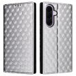 Чехол Deexe Rhombus Book для Samsung Galaxy A37 (A376) - Silver (406081S)