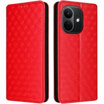 Чохол Deexe Rhombus Book для Xiaomi Redmi Note 17 - Red: фото 1 з 7