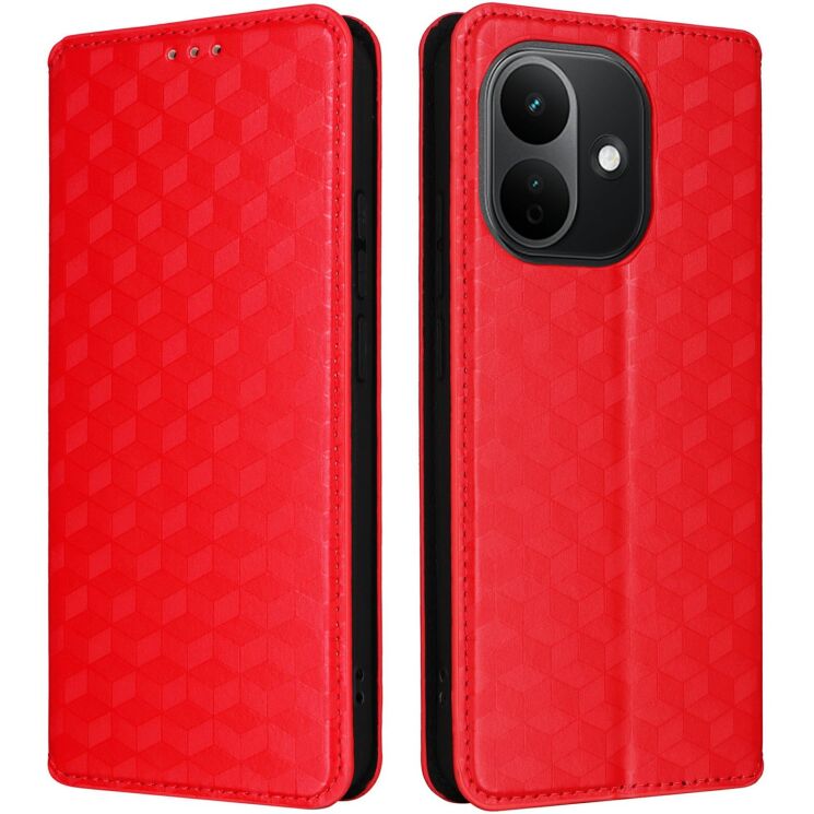 Чохол Deexe Rhombus Book для Xiaomi Redmi Note 17 - Red (430015R) Чохол Deexe Rhombus Book для Xiaomi Redmi Note 17 - Red: фото 1 з 7
