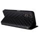 Чехол Deexe Rhombus Book для ZTE Blade A34 - Black (366143B). Фото 4 из 9