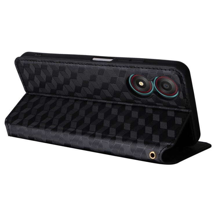 Чехол Deexe Rhombus Book для ZTE Blade A34 - Black: фото 4 из 9