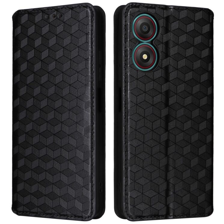 Чехол Deexe Rhombus Book для ZTE Blade A34 - Black: фото 1 из 9