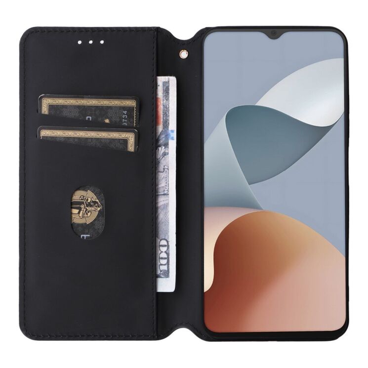 Чехол Deexe Rhombus Book для ZTE Blade A34 - Black: фото 2 из 9