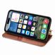 Чехол Deexe Rhombus Wallet для Apple iPhone 16e - Brown (376412Z). Фото 3 из 10
