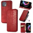 Чохол Deexe Rhombus Wallet для Motorola Edge 20 Lite - Red (288913R)