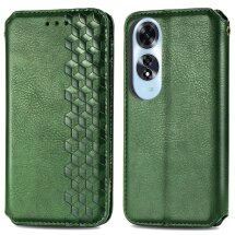 Чехол Deexe Rhombus Wallet для OPPO A60 - Green: фото 1 из 9