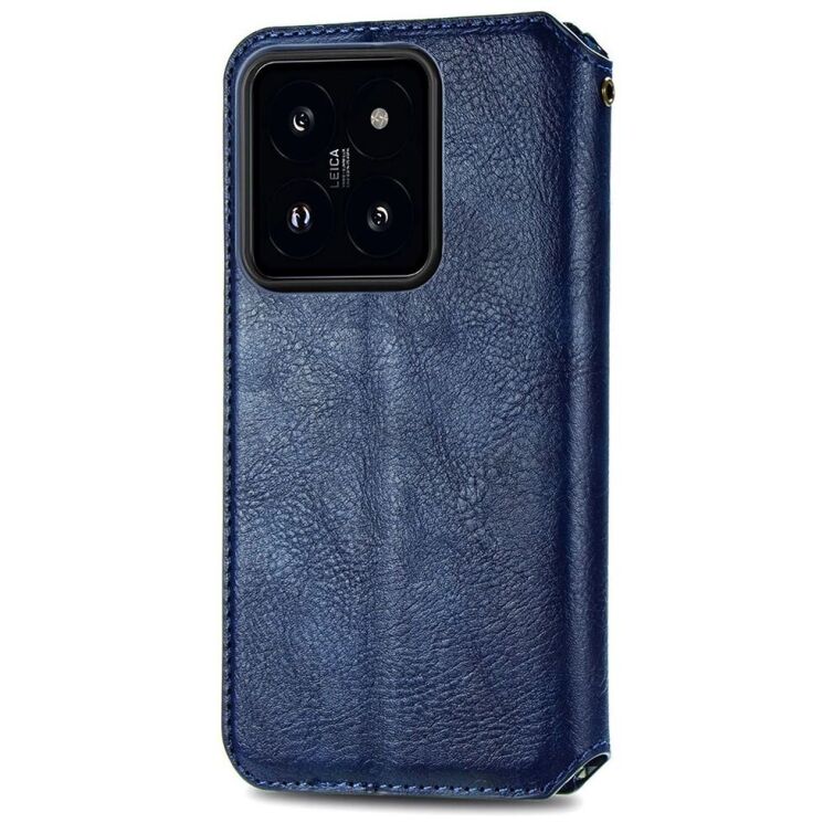 Чехол Deexe Rhombus Wallet для Xiaomi 14T - Blue: фото 5 из 6