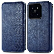 Чехол Deexe Rhombus Wallet для Xiaomi 14T - Blue: фото 1 из 6