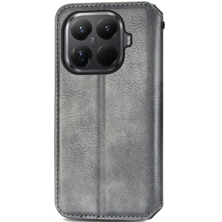 Чохол Deexe Rhombus Wallet для Xiaomi 15T Pro - Grey: фото 5 з 6