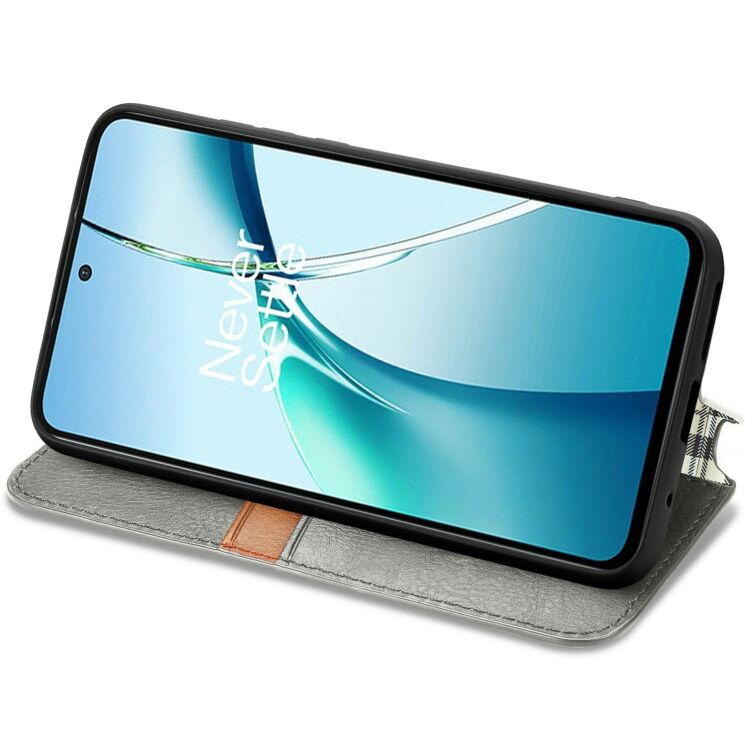 Чохол Deexe Rhombus Wallet для Xiaomi 15T Pro - Grey: фото 3 з 6