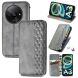 Чохол Deexe Rhombus Wallet для Xiaomi Redmi A3 - Grey (349259H). Фото 4 з 10