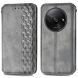 Чохол Deexe Rhombus Wallet для Xiaomi Redmi A3 - Grey (349259H). Фото 1 з 10