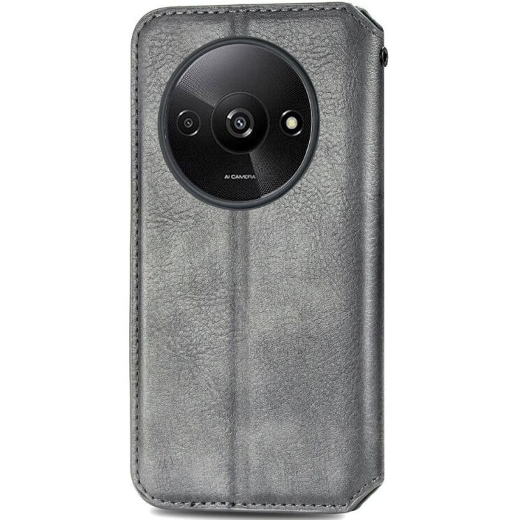 Чохол Deexe Rhombus Wallet для Xiaomi Redmi A3 - Grey: фото 6 з 10
