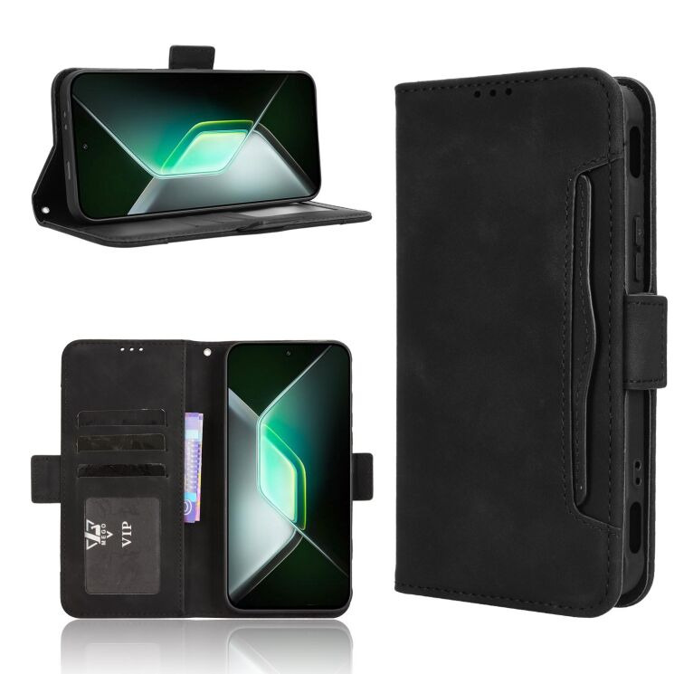 Чохол Deexe Wallet Stand для Infinix GT 30 Pro - Black: фото 8 з 15