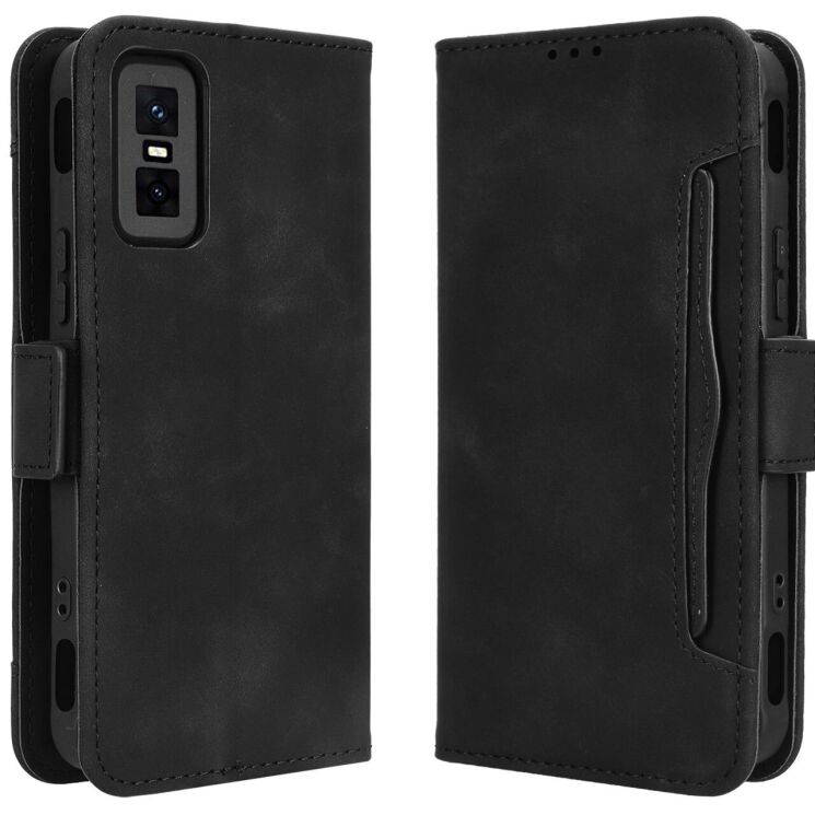 Чохол Deexe Wallet Stand для Infinix GT 30 Pro - Black: фото 1 з 15