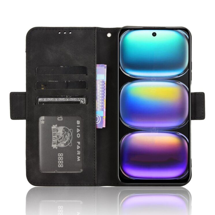 Чехол Deexe Wallet Stand для Infinix Hot 50 - Black: фото 2 из 8
