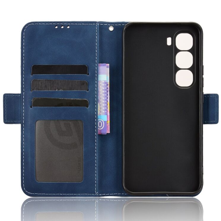 Чохол Deexe Wallet Stand для Infinix Hot 60 Pro - Blue: фото 4 з 15