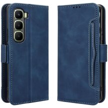 Чохол Deexe Wallet Stand для Infinix Hot 60 Pro - Blue: фото 1 з 15