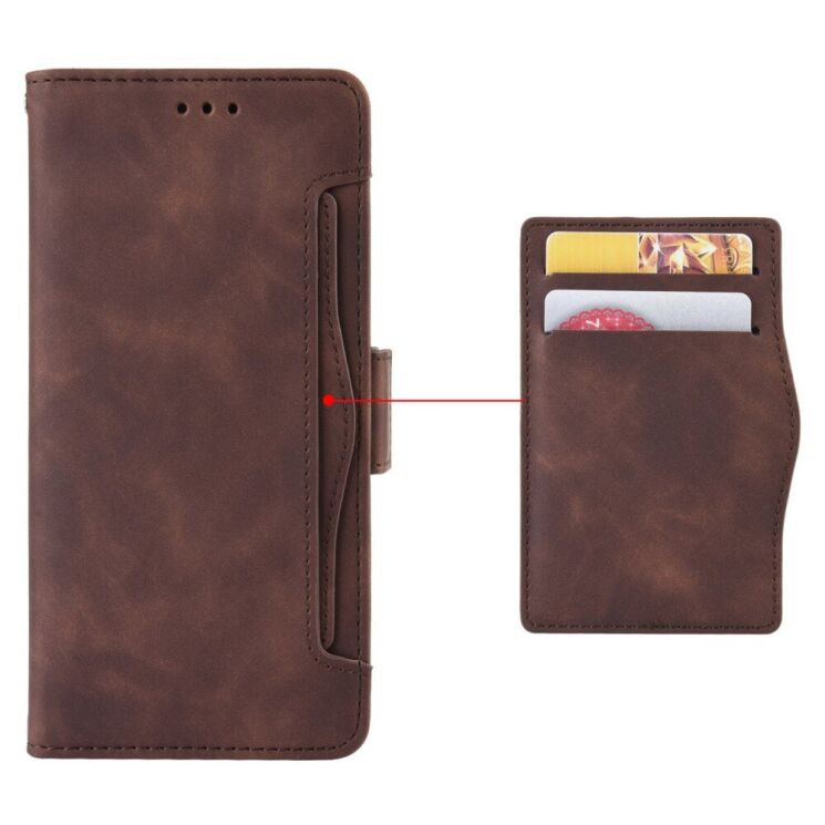 Чехол Deexe Wallet Stand для Samsung Galaxy A56 (A566) - Brown: фото 6 из 7