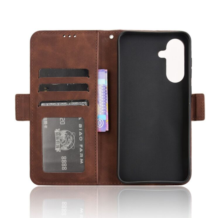 Чехол Deexe Wallet Stand для Samsung Galaxy A56 (A566) - Brown: фото 5 из 7