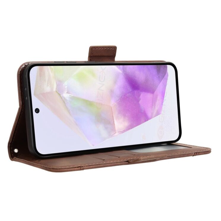 Чехол Deexe Wallet Stand для Samsung Galaxy A56 (A566) - Brown: фото 4 из 7