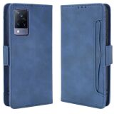 Чехол-книжка с кармашками Deexe Wallet Stand для VIVO V21 - Blue: фото 1 из 13
