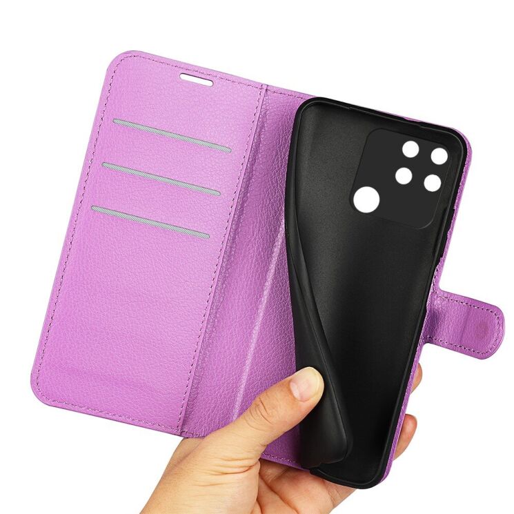 Чехол-книжка Deexe Book Type для Realme Narzo 50A - Purple: фото 6 из 9