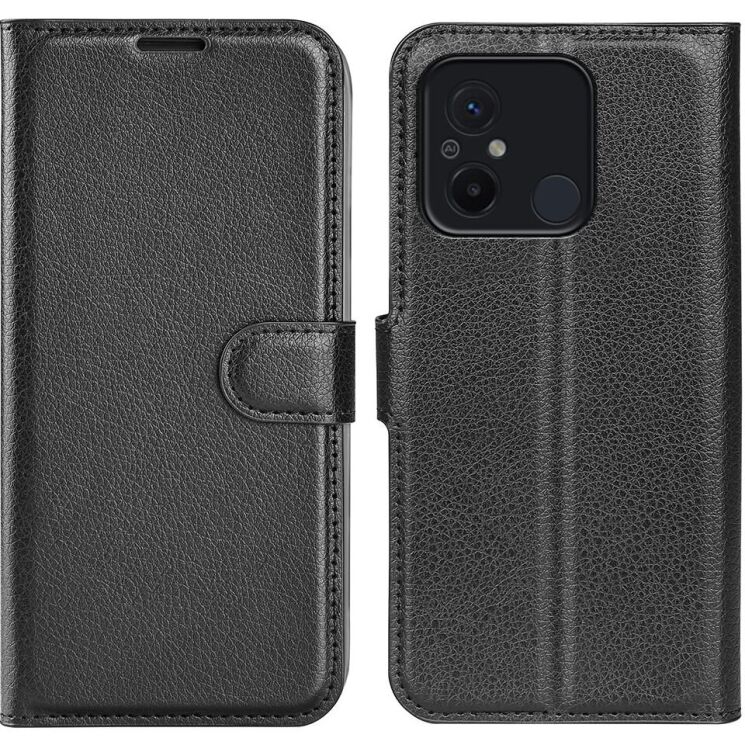 Чехол-книжка Deexe Book Type для Xiaomi Redmi 12C - Black: фото 1 из 10