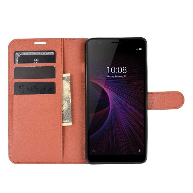 Классический чехол-книжка Deexe Book Type для ZTE Blade L210 - Brown: фото 3 из 6