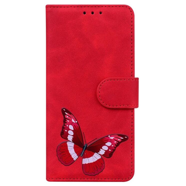 Чехол-книжка Deexe Butterfly Pattern для Infinix Note 30 Pro - Red: фото 4 из 8