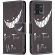 Чехол-книжка Deexe Color Wallet для Motorola Moto G72 - Don't Touch My Phone (318811B)