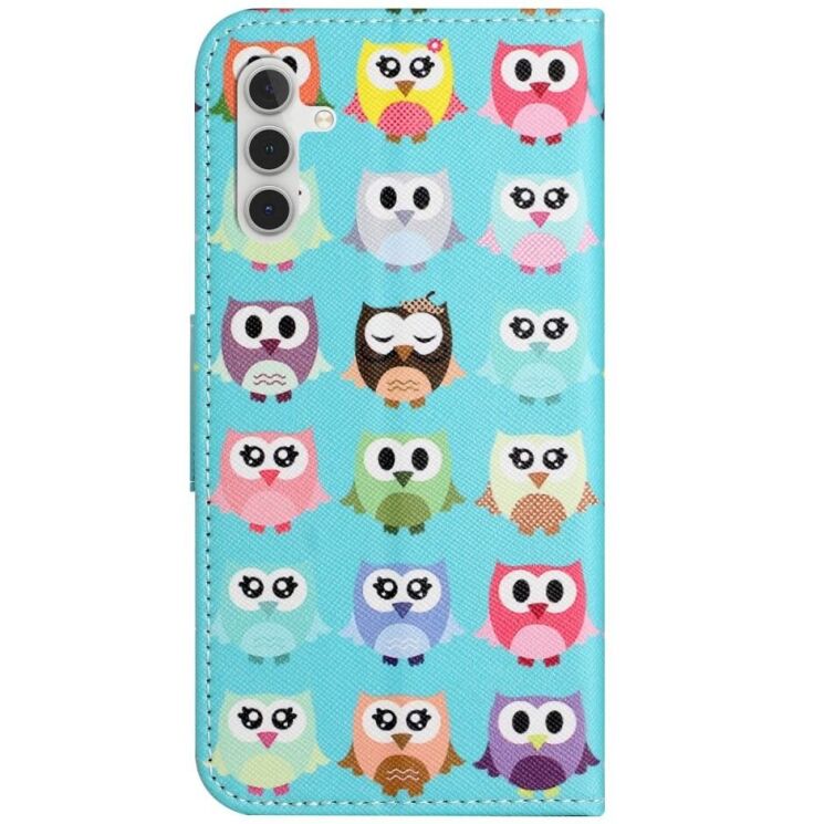 Чехол-книжка Deexe Color Wallet для Samsung Galaxy A14 (А145) - Owls: фото 6 из 6