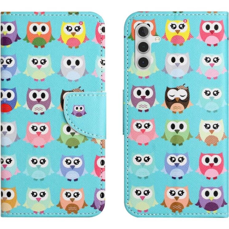 Чехол-книжка Deexe Color Wallet для Samsung Galaxy A14 (А145) - Owls: фото 1 из 6