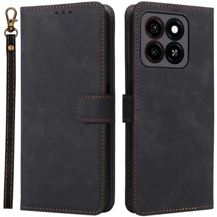 Чехол-книжка Deexe Delta Book для ZTE Blade A35 / Blade A55 - Black: фото 1 из 7
