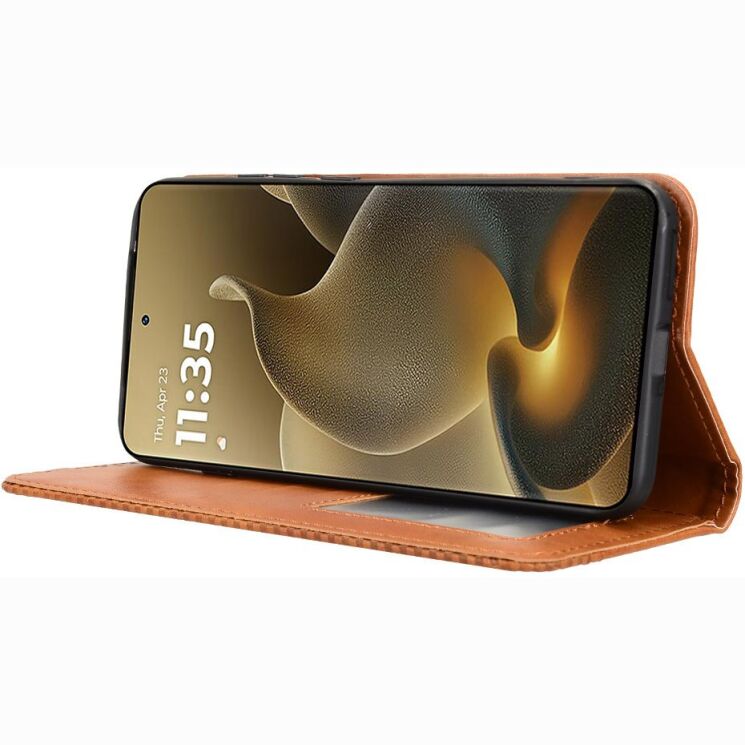 Чохол-книжка Deexe Retro Style для Motorola Edge 70 Pro - Brown (412004Z) Чохол-книжка Deexe Retro Style для Motorola Edge 70 Pro - Brown: фото 7 з 19