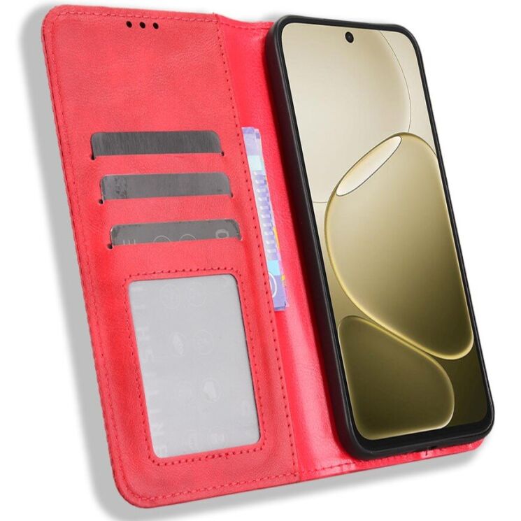 Чохол-книжка Deexe Retro Style для OPPO A6s / A6 - Red: фото 6 з 19